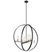 DVI Canada - Eight Light Pendant - Mont Royal - Satin Nickel And Graphite w/Clear Glass- Union Lighting Luminaires Decor