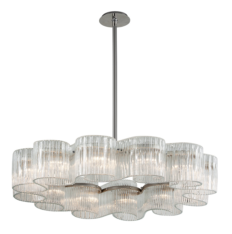 Corbett Lighting - 12 Light Chandelier - Circo - Warm Silver Leaf- Union Lighting Luminaires Decor