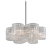 Corbett Lighting - Six Light Chandelier - Circo - Warm Silver Leaf- Union Lighting Luminaires Decor