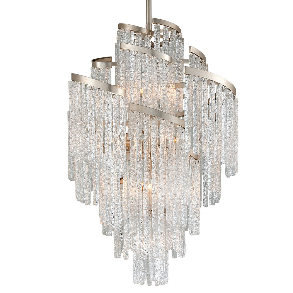 Corbett Lighting Canada - 13 Light Chandelier - Mont Blanc - Modern Silver Leaf- Union Lighting Luminaires Decor