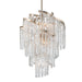 Corbett Lighting Canada - Nine Light Chandelier - Mont Blanc - Modern Silver Leaf- Union Lighting Luminaires Decor