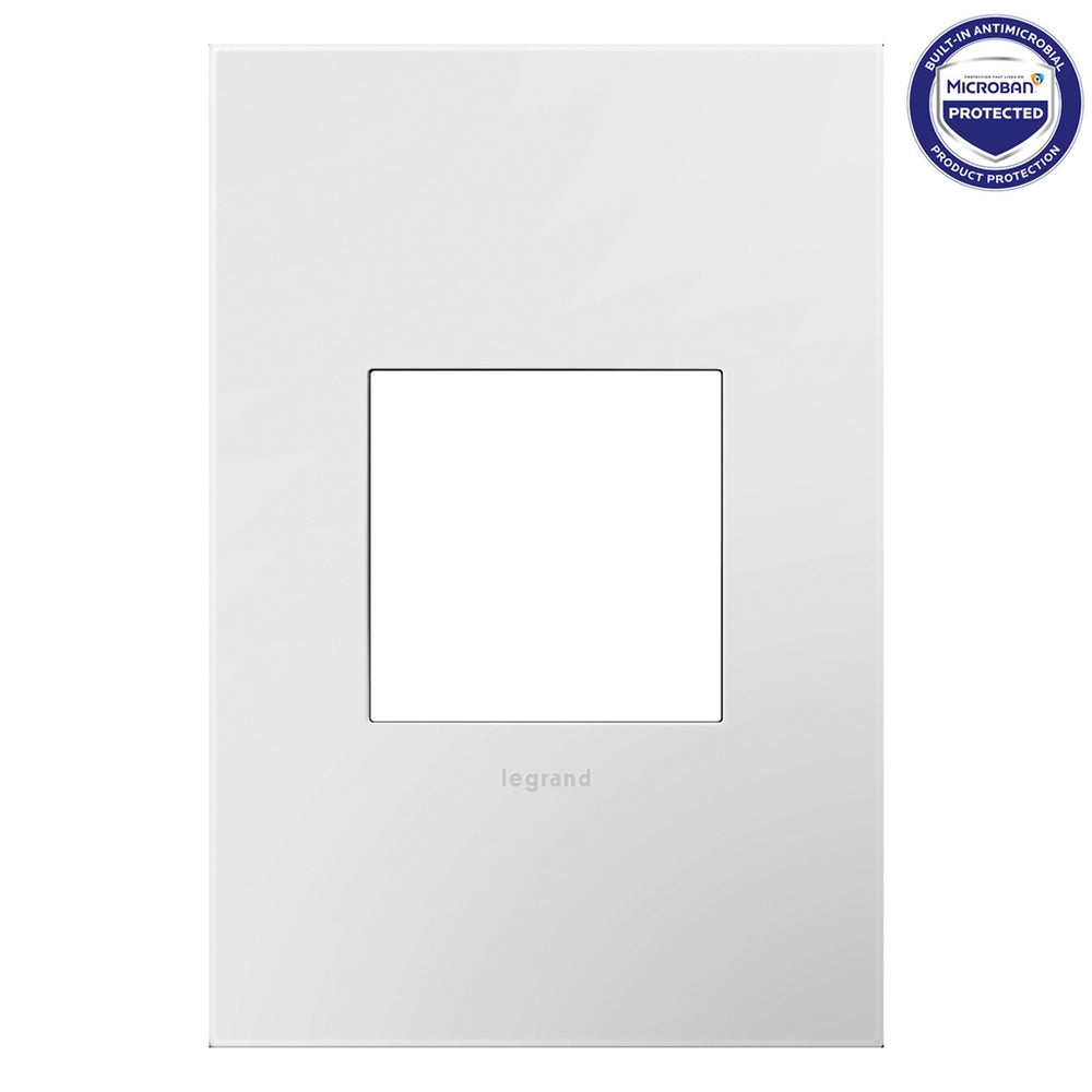 Legrand Canada - One-Gang Screwless Wall Plate with Microban - Adorne - Gloss White- Union Lighting Luminaires Decor