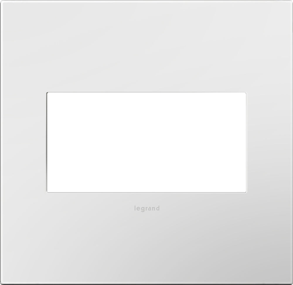 Legrand Canada - Two-Gang Screwless Wall Plate with Microban - Adorne - Gloss White- Union Lighting Luminaires Decor