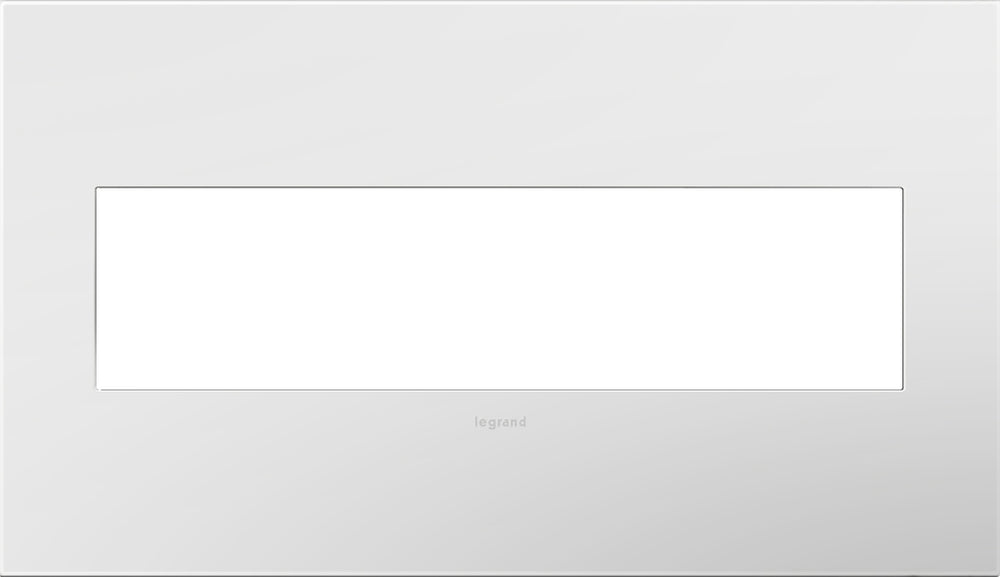 Legrand Canada - Four-Gang Screwless Wall Plate with Microban - Adorne - Gloss White- Union Lighting Luminaires Decor