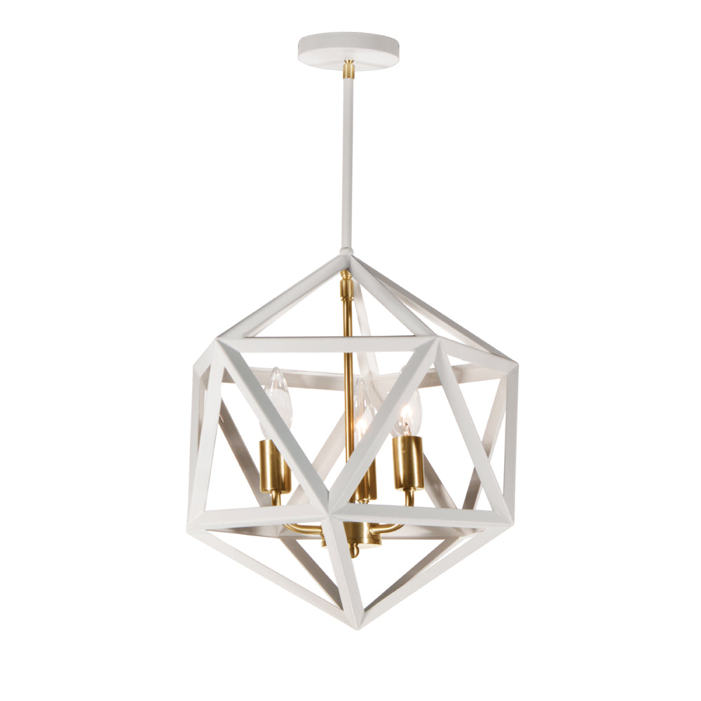 Dainolite Canada - Three Light Chandelier - Archello - White- Union Lighting Luminaires Decor