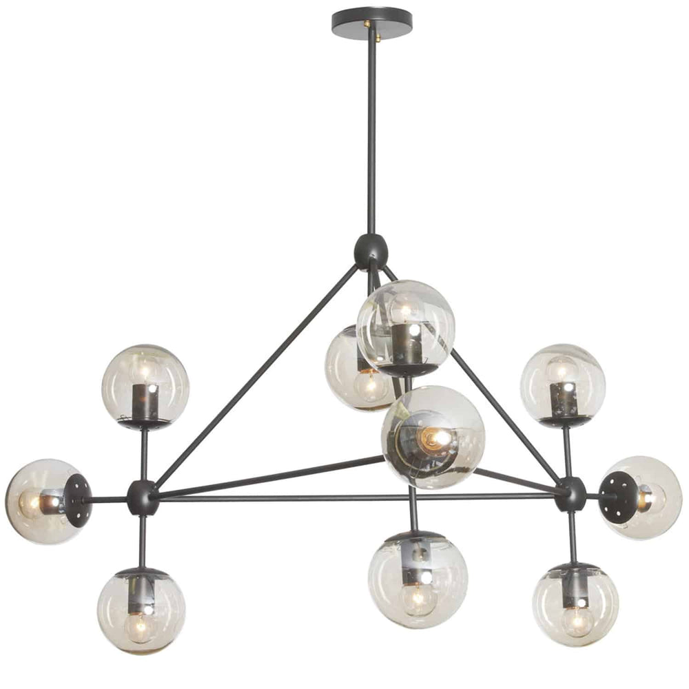 Dainolite Canada - Ten Light Chandelier - Domi - Black- Union Lighting Luminaires Decor