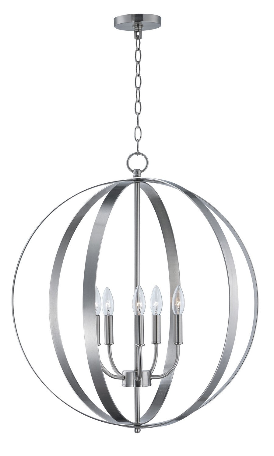 Maxim - Five Light Chandelier - Provident - Satin Nickel- Union Lighting Luminaires Decor