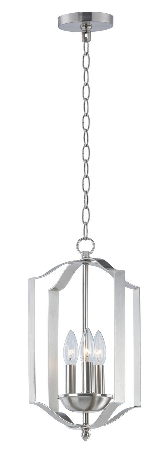 Maxim - Three Light Chandelier - Provident - Satin Nickel- Union Lighting Luminaires Decor