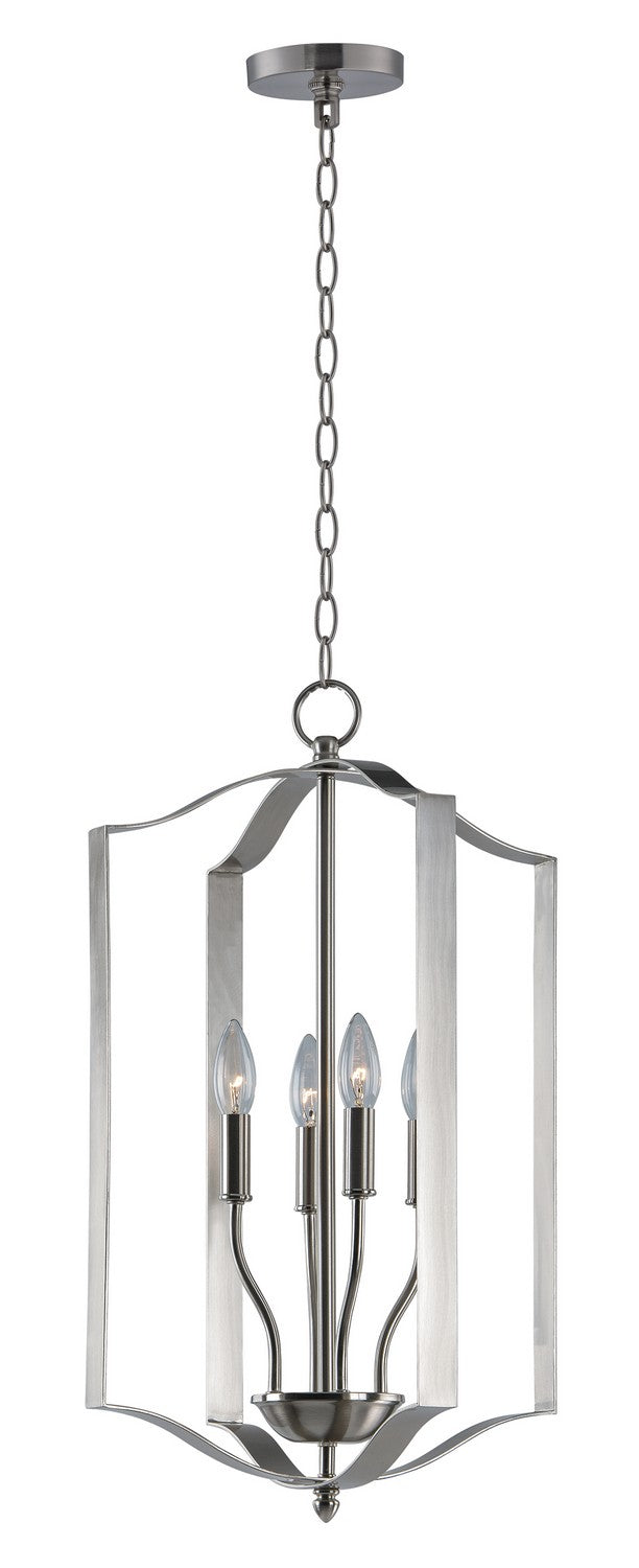 Maxim - Four Light Chandelier - Provident - Satin Nickel- Union Lighting Luminaires Decor