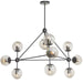 Dainolite Canada - Ten Light Chandelier - Domi - Black- Union Lighting Luminaires Decor