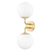 Mitzi Canada - Two Light Wall Sconce - Stella - Aged Brass- Union Lighting Luminaires Decor