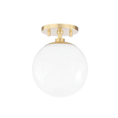 Mitzi Canada - One Light Semi Flush Mount - Stella - Aged Brass- Union Lighting Luminaires Decor
