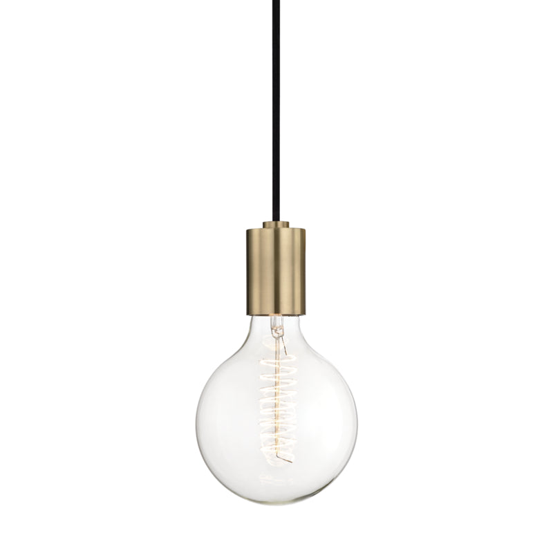 Mitzi - One Light Pendant - Ava - Aged Brass- Union Lighting Luminaires Decor