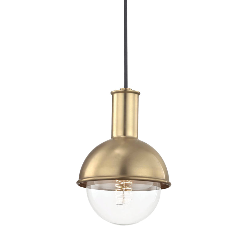 Mitzi - One Light Pendant - Riley - Aged Brass- Union Lighting Luminaires Decor