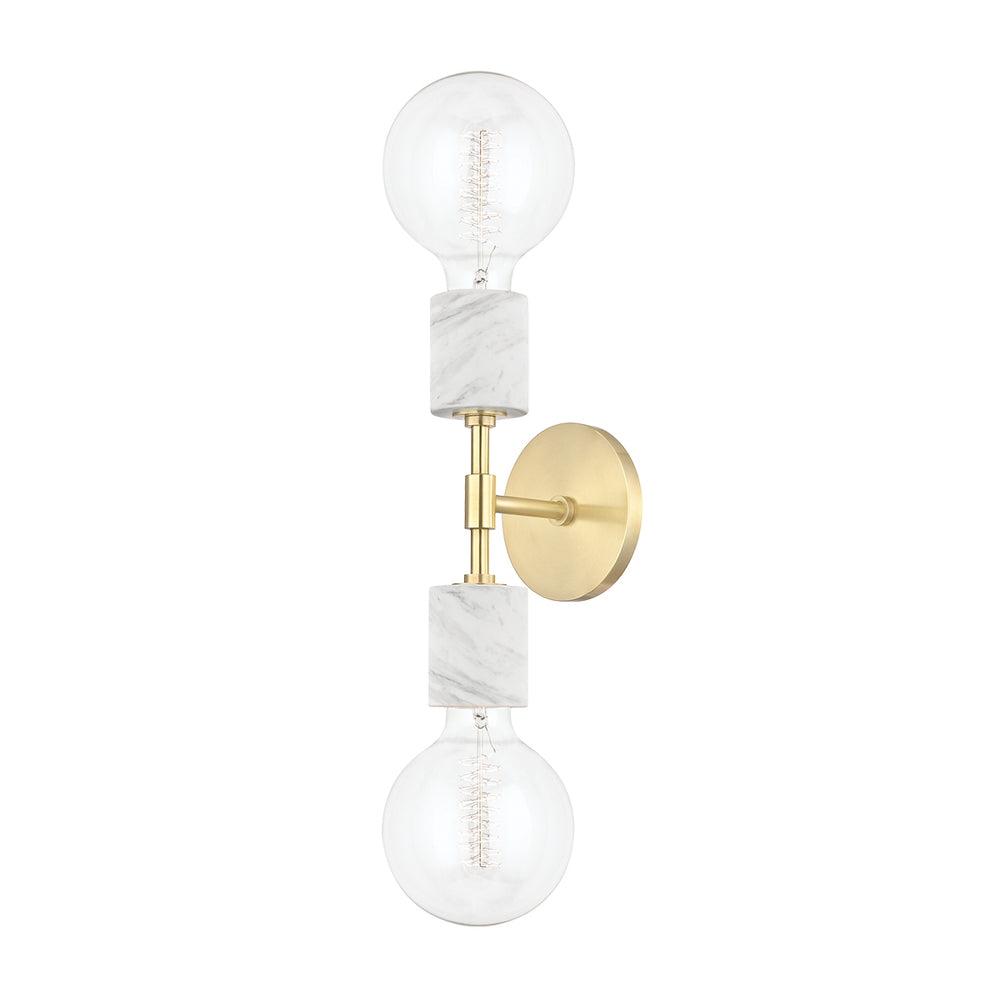 Mitzi Canada - Two Light Wall Sconce - Asime - Aged Brass- Union Lighting Luminaires Decor