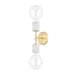 Mitzi Canada - Two Light Wall Sconce - Asime - Aged Brass- Union Lighting Luminaires Decor
