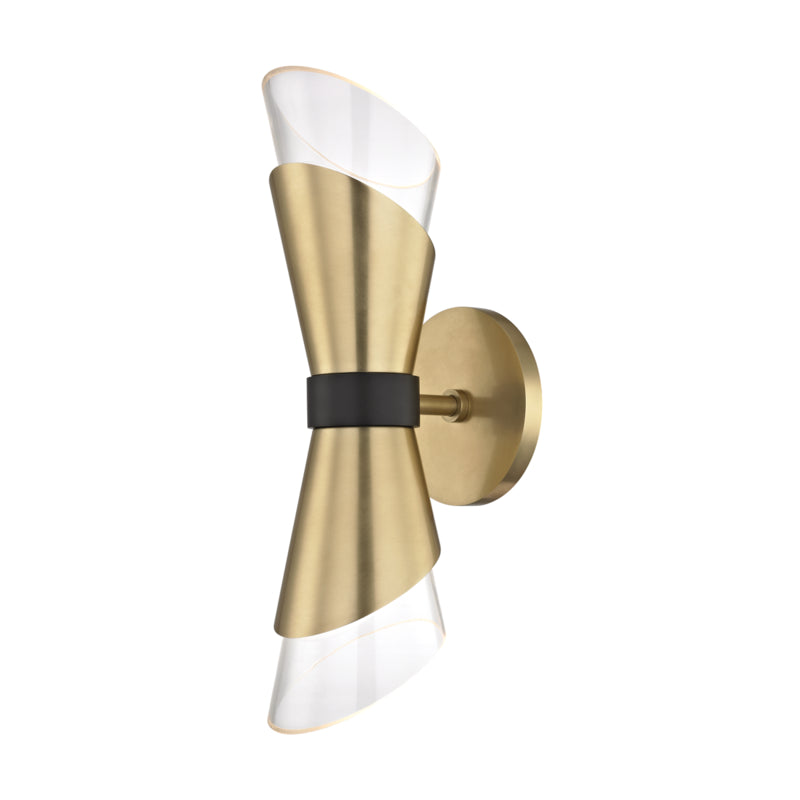 Mitzi - LED Wall Sconce - Angie - Aged Brass/Black- Union Lighting Luminaires Decor