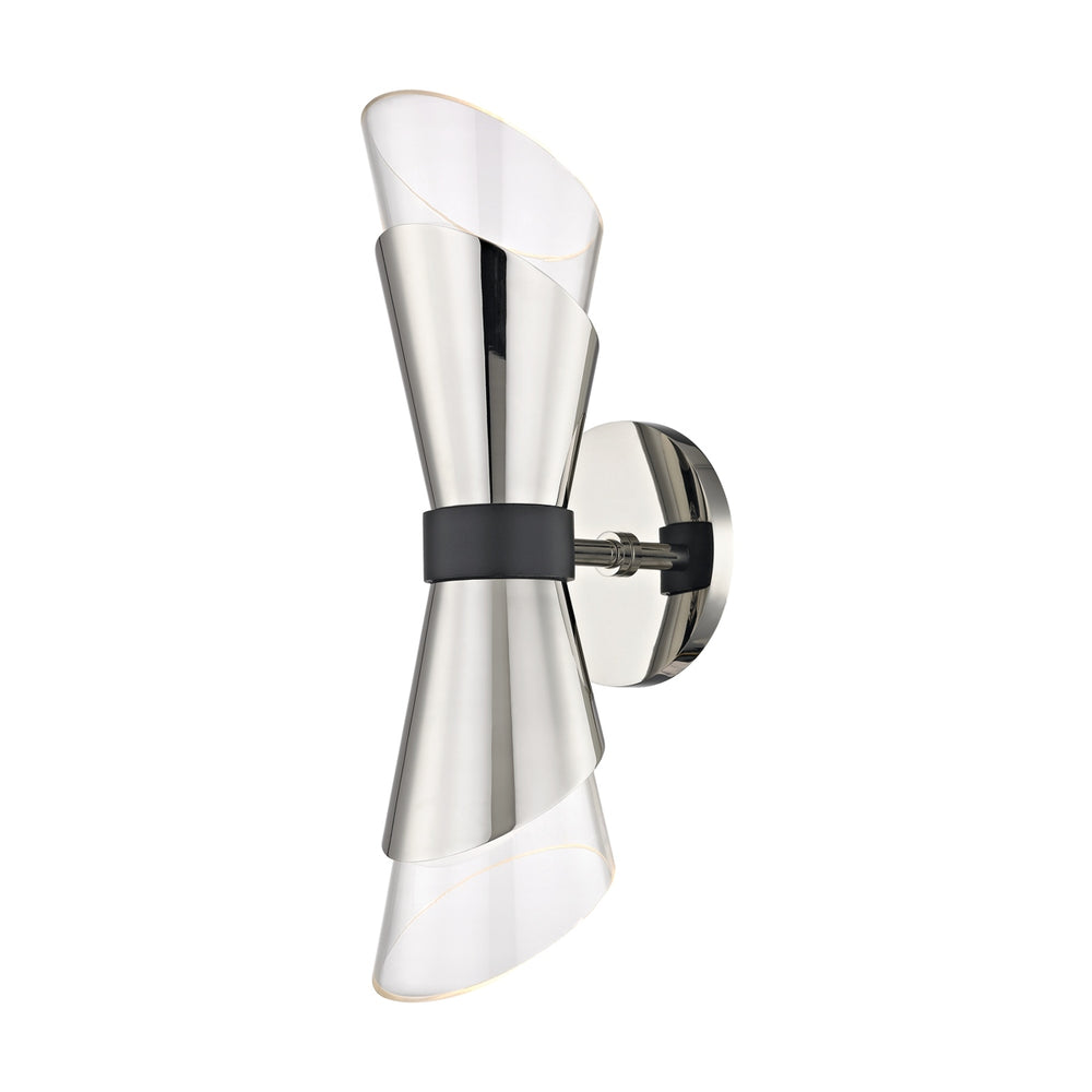 Mitzi Canada - LED Wall Sconce - Angie - Polished Nickel/Black- Union Lighting Luminaires Decor