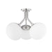 Mitzi Canada - Three Light Semi Flush Mount - Estee - Polished Nickel- Union Lighting Luminaires Decor