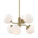 Mitzi - Six Light Chandelier - Estee - Aged Brass- Union Lighting Luminaires Decor