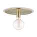 Mitzi - One Light Flush Mount - Milo - Aged Brass/Soft Off White- Union Lighting Luminaires Decor