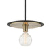 Mitzi Canada - One Light Pendant - Milo - Aged Brass/Black- Union Lighting Luminaires Decor