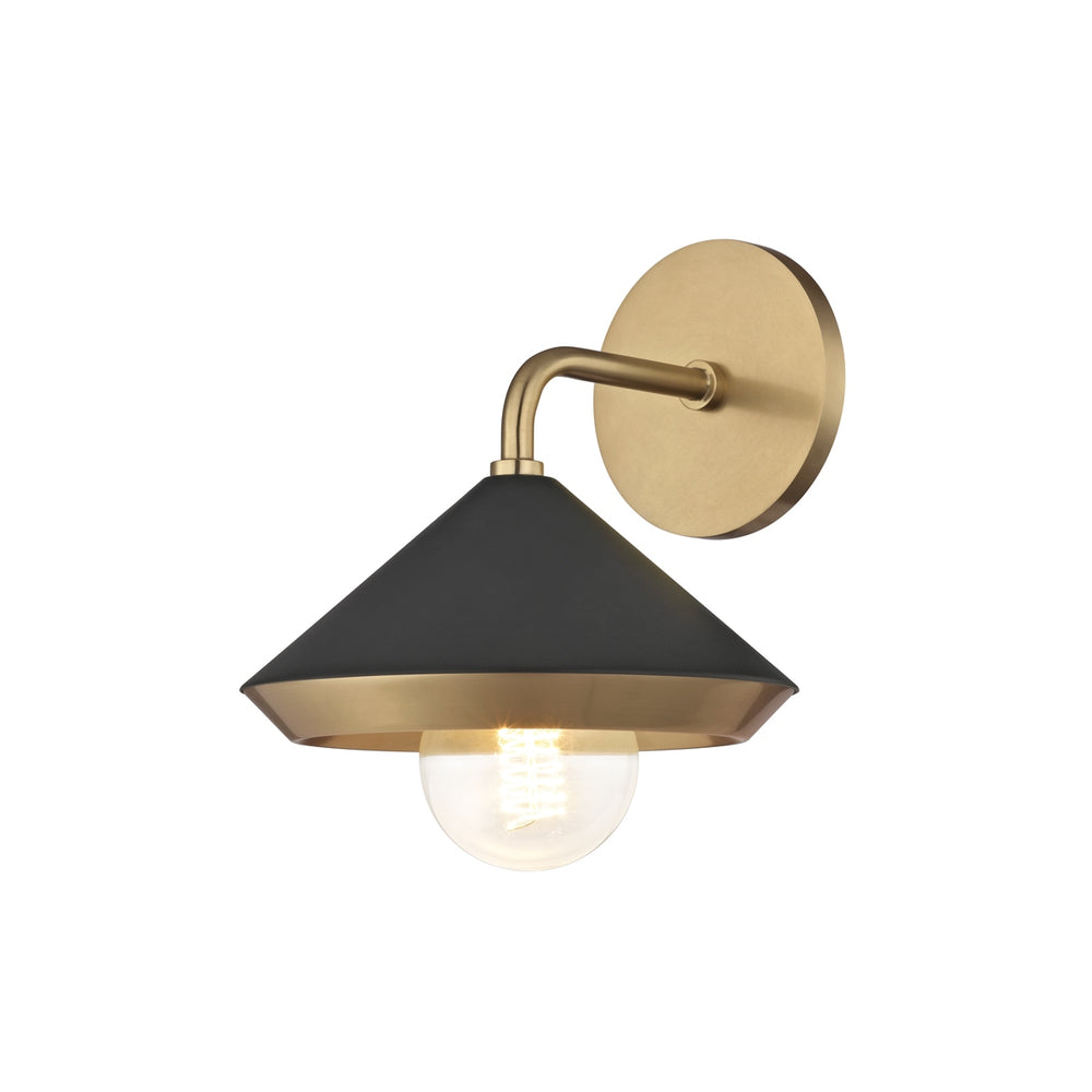 Mitzi Canada - One Light Wall Sconce - Marnie - Aged Brass/Black- Union Lighting Luminaires Decor