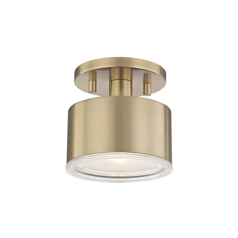 Mitzi Canada - LED Semi Flush Mount - Nora - Aged Brass- Union Lighting Luminaires Decor