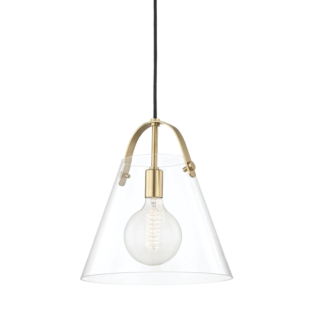 Mitzi Canada - One Light Pendant - Karin - Aged Brass- Union Lighting Luminaires Decor