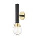 Mitzi Canada - One Light Wall Sconce - Via - Polished Brass/Black- Union Lighting Luminaires Decor