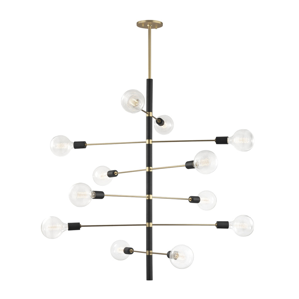 Mitzi Canada - 12 Light Chandelier - Astrid - Aged Brass/Black- Union Lighting Luminaires Decor