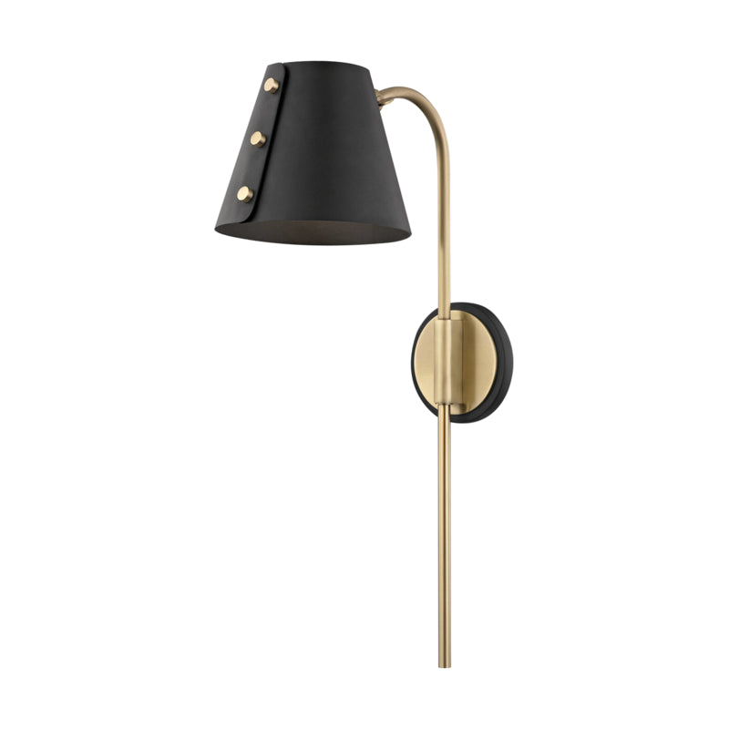 Mitzi - LED Wall Sconce - Meta - Aged Brass/Black- Union Lighting Luminaires Decor