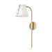 Mitzi - LED Wall Sconce - Meta - Aged Brass/Soft Off White- Union Lighting Luminaires Decor