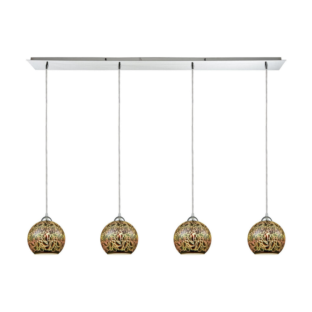 ELK Home - Four Light Pendant - Illusions - Polished Chrome- Union Lighting Luminaires Decor