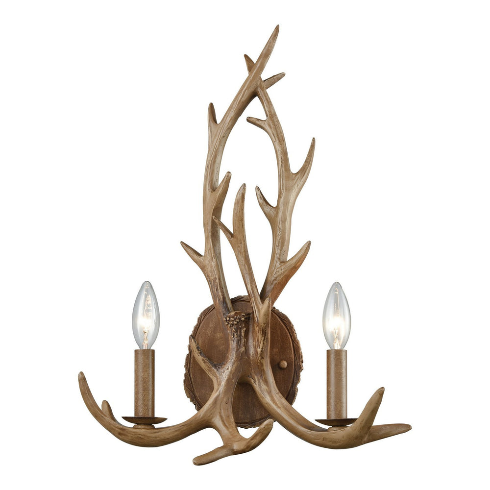 ELK Home - Two Light Wall Sconce - Elk - Wood Tone- Union Lighting Luminaires Decor