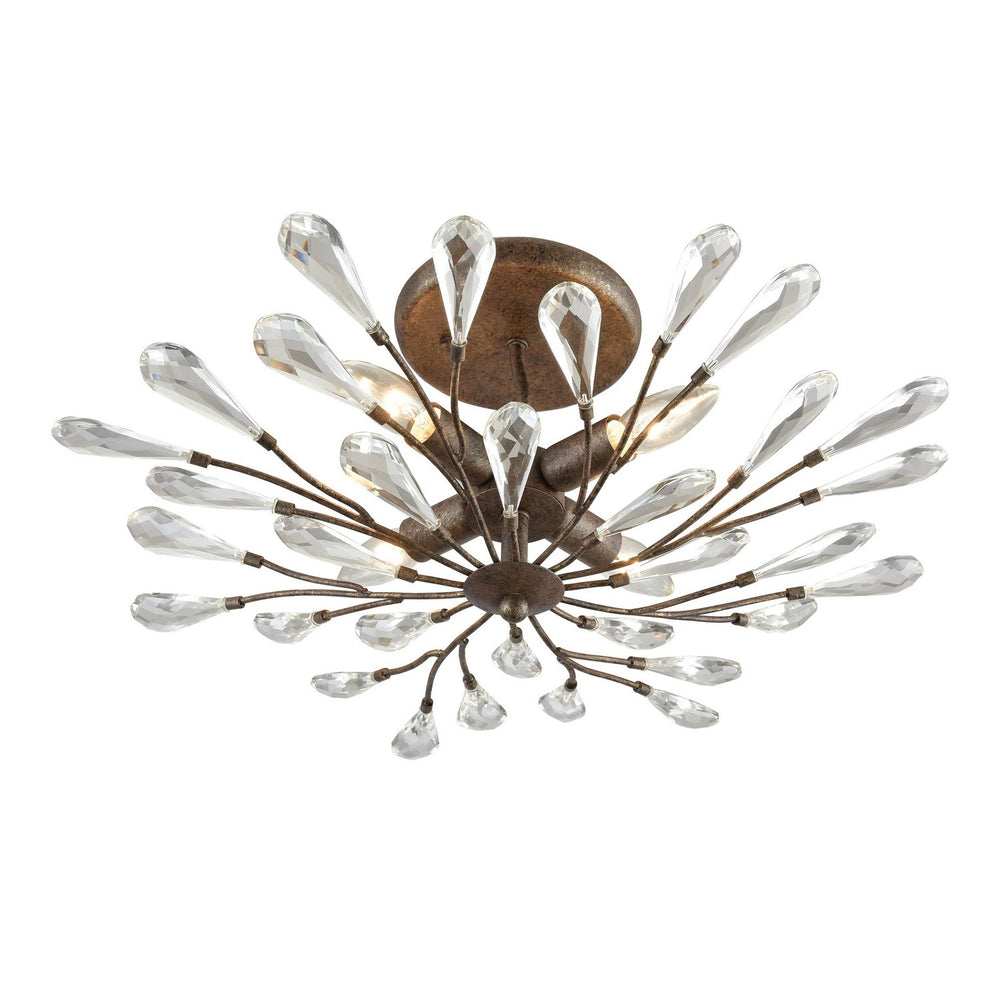 ELK Home - Four Light Semi Flush Mount - Crislett - Sunglow Bronze- Union Lighting Luminaires Decor