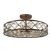 ELK Home - Eight Light Semi Flush Mount - Armand - Weathered Bronze- Union Lighting Luminaires Decor