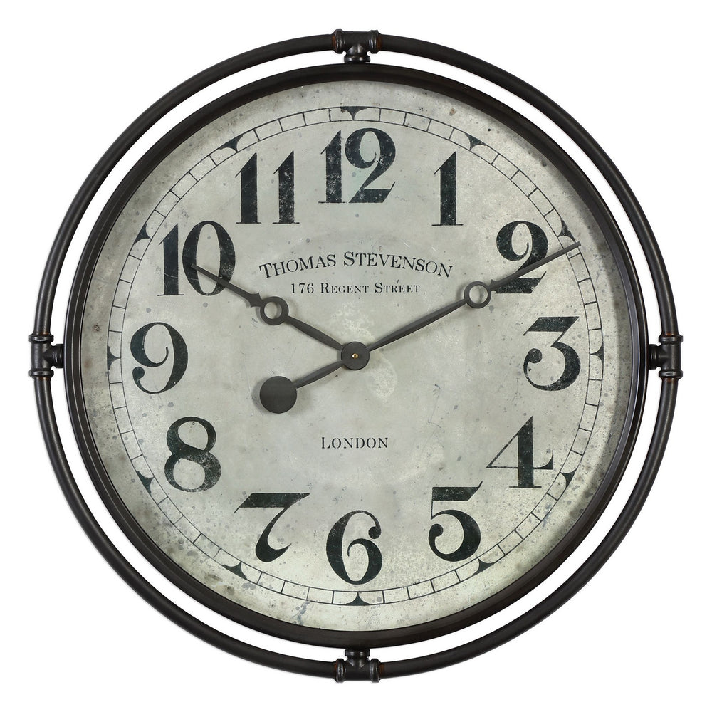 Uttermost - Wall Clock - Nakul - Smoke Gray- Union Lighting Luminaires Decor