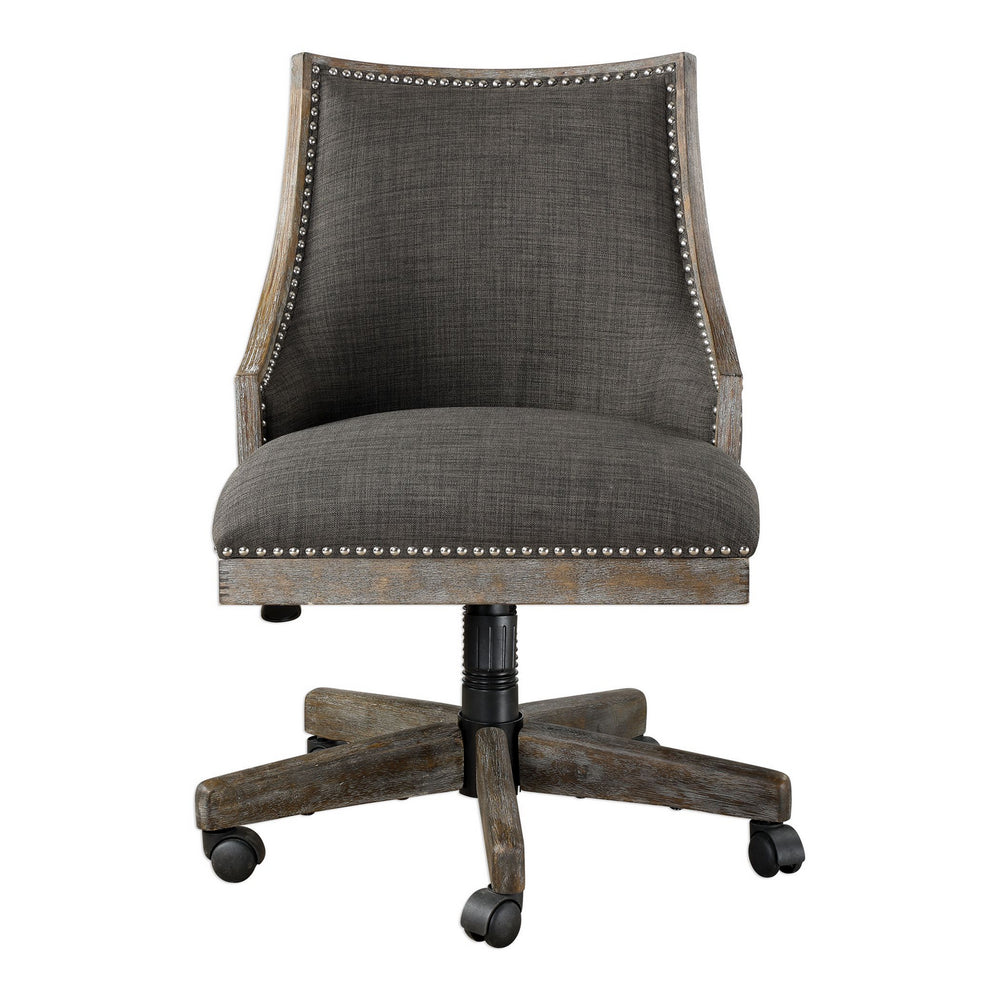 Uttermost - Desk Chair - Aidrian - Polished Nickel- Union Lighting Luminaires Decor