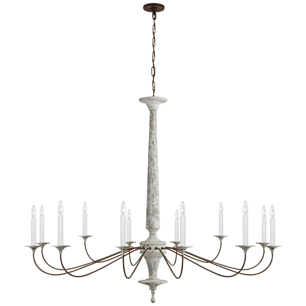 Visual Comfort Signature Canada - 12 Light Chandelier - Bordeaux - Swedish White and Natural Rust- Union Lighting Luminaires Decor