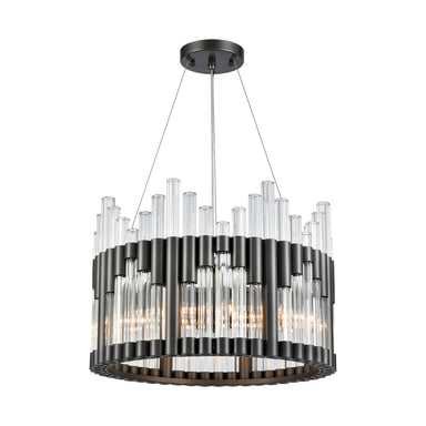 ELK Home - Six Light Chandelier - Throttle - Dark Graphite- Union Lighting Luminaires Decor