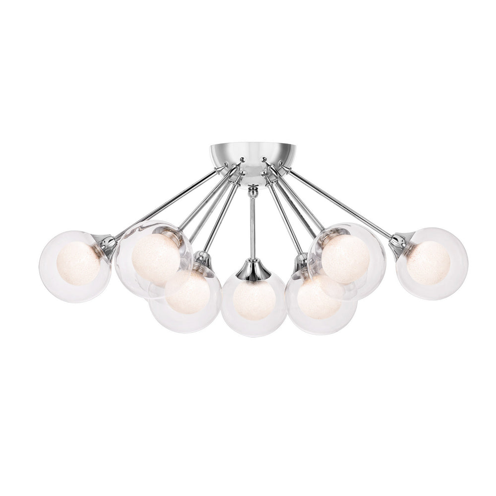 Quoizel - Nine Light Semi Flush Mount - Spellbound - Polished Chrome- Union Lighting Luminaires Decor