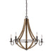 Quoizel - Five Light Chandelier - Shire - Rustic Black- Union Lighting Luminaires Decor