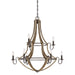 Quoizel - Nine Light Chandelier - Shire - Rustic Black- Union Lighting Luminaires Decor