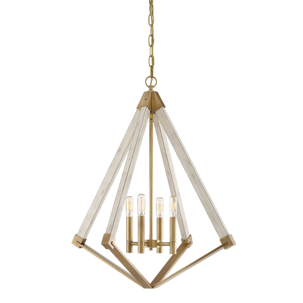 Quoizel - Four Light Foyer Pendant - Viewpoint - Weathered Brass- Union Lighting Luminaires Decor