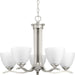 Progress Canada - Five Light Chandelier - Laird - Brushed Nickel- Union Lighting Luminaires Decor