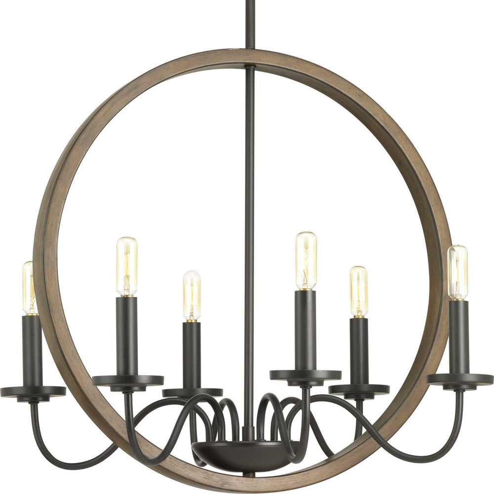 Progress Canada - Six Light Chandelier - Fontayne - Antique Bronze- Union Lighting Luminaires Decor