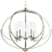 Progress Canada - Five Light Chandelier - Evoke - Polished Nickel- Union Lighting Luminaires Decor