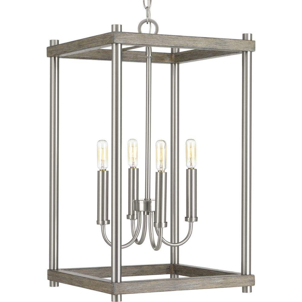 Progress Canada - Four Light Pendant - Fontayne - Brushed Nickel- Union Lighting Luminaires Decor