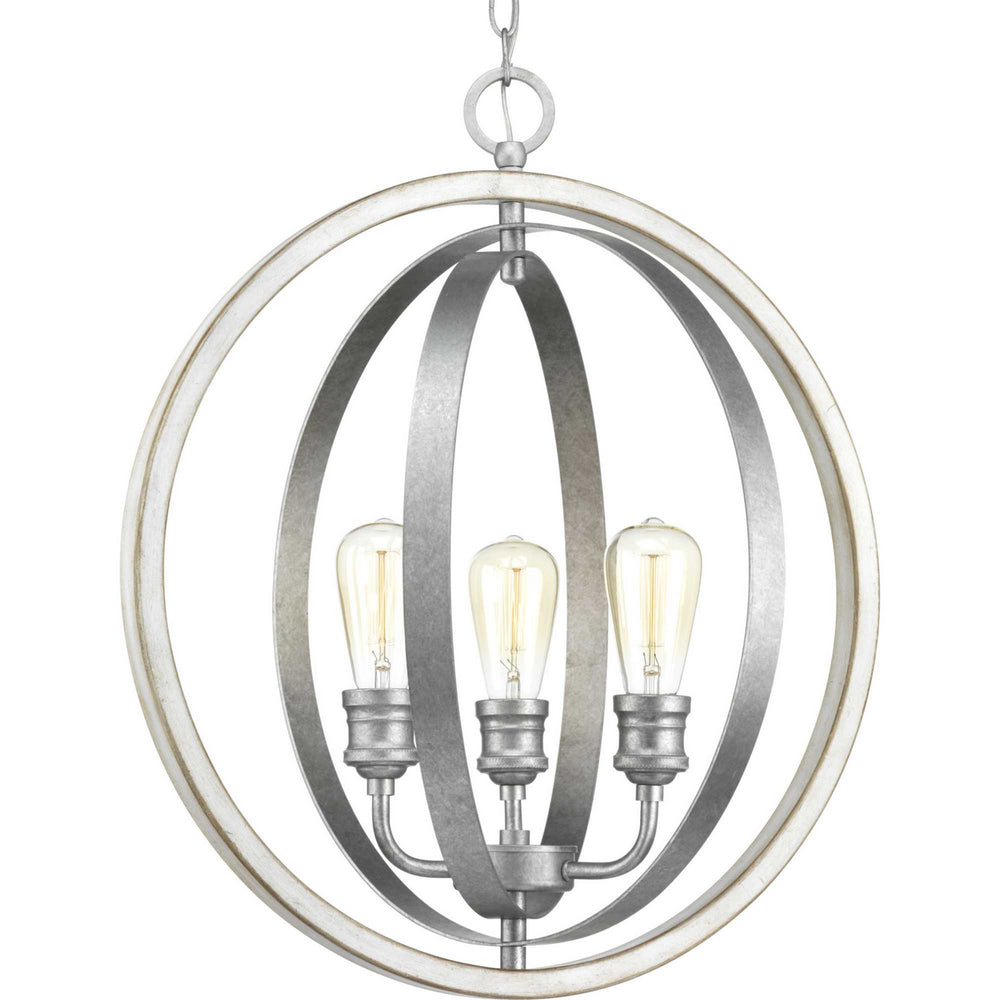Progress Canada - Three Light Pendant - Conestee - Galvanized- Union Lighting Luminaires Decor